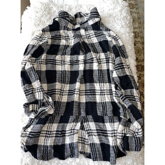 Bella Dahl Girl Sz. 12 Black & White Checkered Button Up. Soft, Exc. Quality - Picture 5 of 12